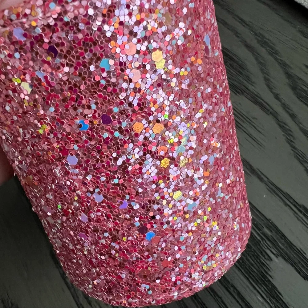 2 Pink Glitter PU Leather Holder for Makeup Brushes, Eyeglasses, Pens & More!